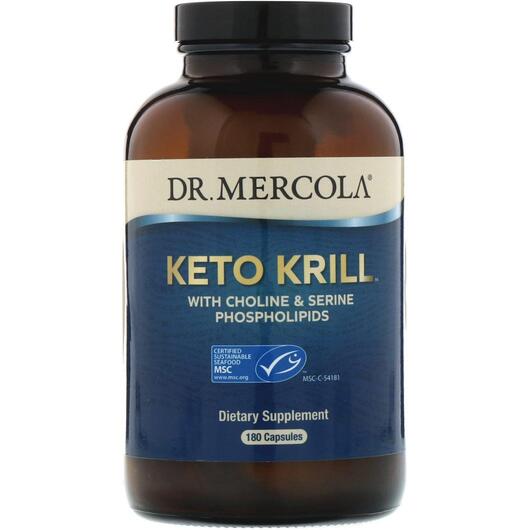 Основне фото товара Dr. Mercola, Keto Krill, Олія Антарктичного Кріля, 180 капсул