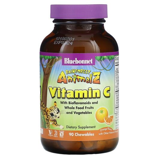 Основне фото товара Rainforest Animalz Vitamin C, Вітамін C, 180 цукерок