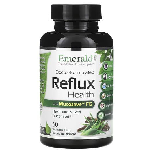 Основне фото товара Reflux Health with Mucosave FG, Полегшення Печії, 60 капсул