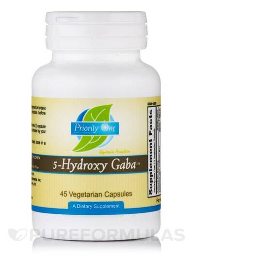 Основне фото товара Priority One, 5-Hydroxy Gaba, ГАМК, 45 капсул