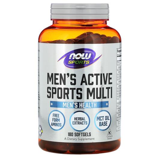 Основне фото товара NOW, Men's Active Sports Multi, Витамины для мужчин, 180 кап