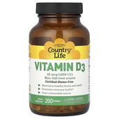 Вітамін D3 1000 МЕ Vitamin D3 1000 IU 200 Country