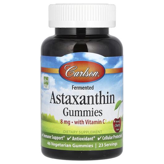 Основне фото товара Carlson, Astaxanthin Gummies, Астаксантин, 46 цукерок