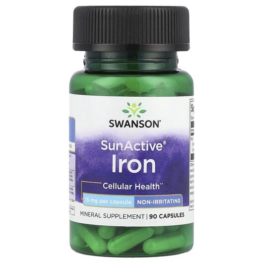 Основне фото товара Swanson, SunActive Iron, Залізо, 90 капсул