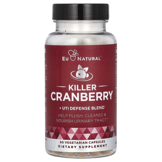 Основне фото товара Killer Cranberry + UTI Defense Blend, Журавлина, 60 капсул
