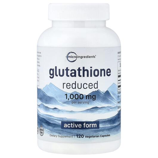 Основне фото товара Micro Ingredients, Glutathione Reduced, L-Глутатіон, 120 капсул