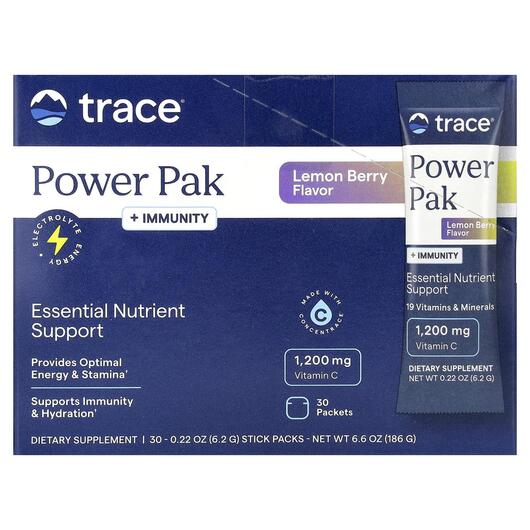 Основне фото товара PowerPak + Immunity Lemon Berry, Підтримка імунітету, 30 шт