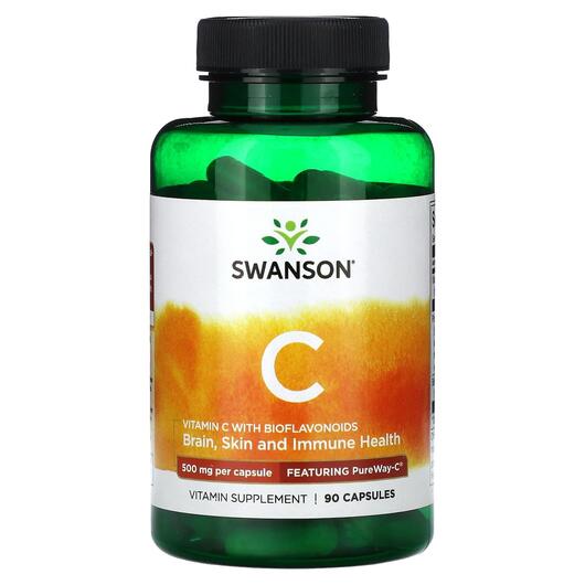 Основне фото товара Vitamin C with BioFlavonoids 500 mg, Вітамін C, 90 капсул