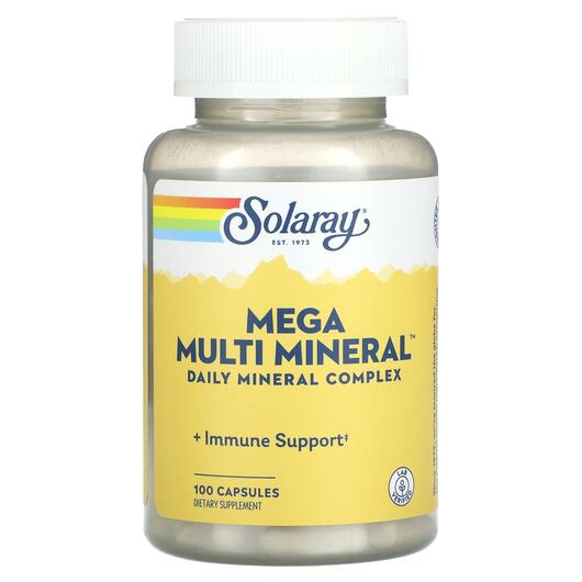 Основне фото товара Solaray, Mega Multi Mineral, Мінеральні добавки, 100 капсул