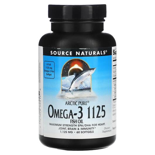 Основне фото товара Arctic Pure Omega-3 Fish Oil 1125 mg, Омега 3, 60 капсул
