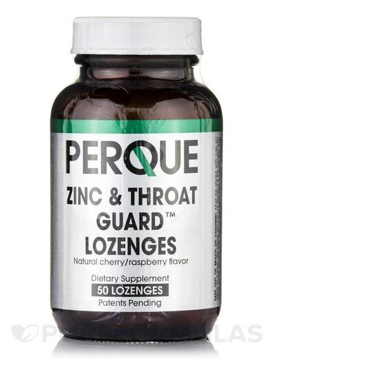 Основное фото товара Perque, Цинк, Zinc & Throat Guard, 50 таблеток