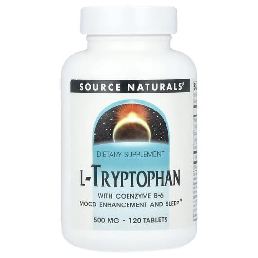 Основне фото товара L-Tryptophan With Coenzyme B-6, L-Триптофан, 120 таблеток