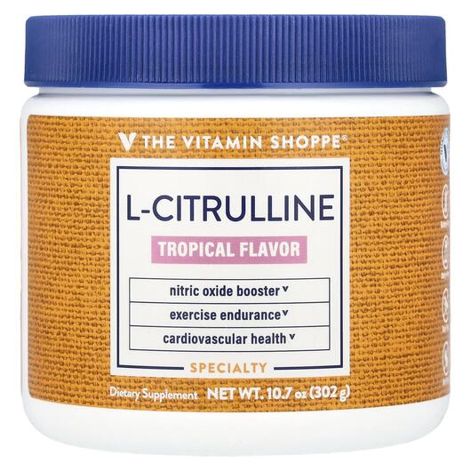 Основне фото товара TheVitaminShoppe, L-Citrulline Tropical, L-Цитрулін, 302 г