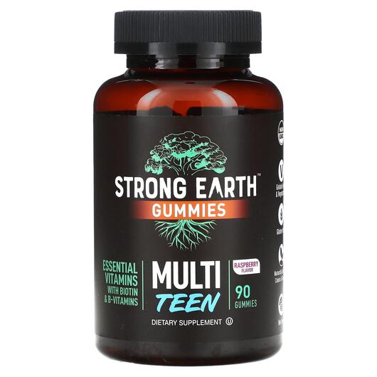 Основне фото товара Strong Earth Gummies Multi Teen, Вітаміни для підлітків, 90 табле