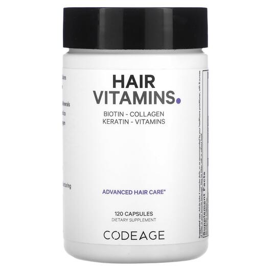 Основне фото товара CodeAge, Vitamins Hair, Шкіра нігті волосся, 120 капсул