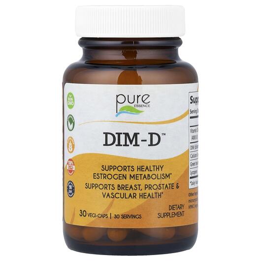 Основне фото товара Pure Essence, DIM-D, Вітамін D3 + DIM, 30 капсул
