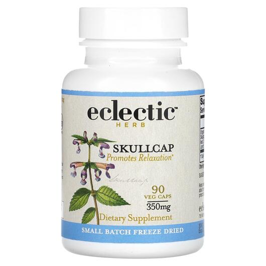 Основне фото товара Eclectic Herb, Skullcap 350 mg, Шоломниця 350 мг, 90 капсул