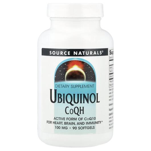 Основне фото товара Ubiquinol CoQH 100 mg 90, Убіхінол CoQH 100 мг, 90 капсул