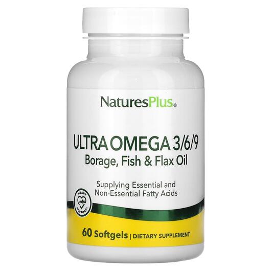 Основне фото товара Ultra Omega 3/6/9 Borage Fish & Flax Oil, Лляна олія, 60 капс