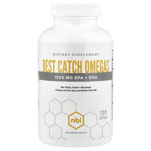 Основне фото товара NBI Health, Best Catch Omegas, Омега 3, 120 капсул