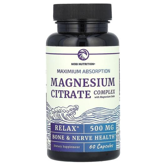 Основне фото товара Nobi Nutrition, Premium Magnesium Complex, Магній, 60 капсул