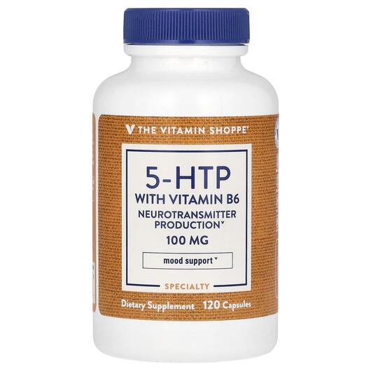 Основне фото товара 5-HTP with Vitamin B6, 5-гідрокситриптофан, 120 капсул
