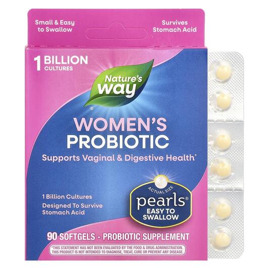 Основне фото товара Probiotic Pearls Women's, Пробіотики для жінок, 90 капсул