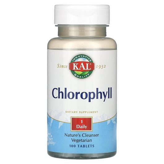Основне фото товара KAL, Chlorophyll, Хлорофіл, 100 таблеток