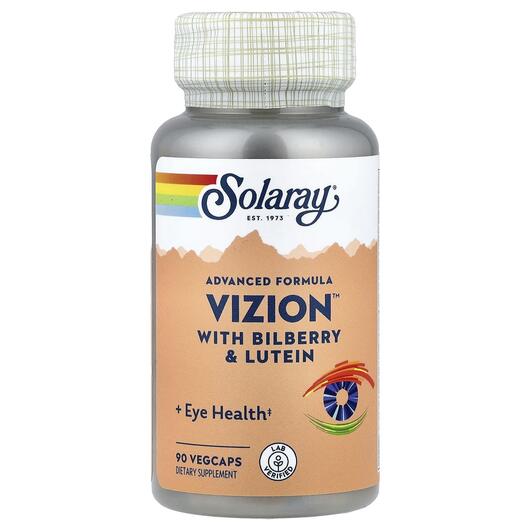 Основне фото товара Solaray, Vizion with Blueberry & Lutein, Здоров'я очей, 