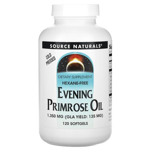 Основне фото товара Evening Primrose Oil, Олія примули вечірньої, 120 капсул