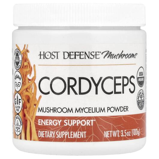 Основне фото товара Host Defense Mushrooms, Cordyceps, Гриби Кордицепс, 100 г