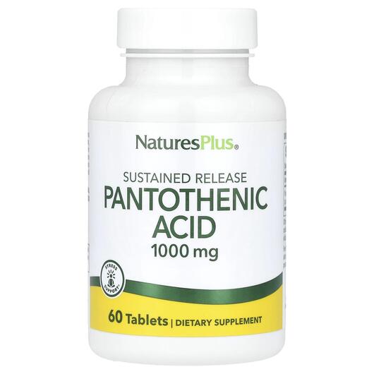 Основне фото товара Pantothenic Acid 1000 mg, Пантотенова кислота 1000 мг, 60 таблето