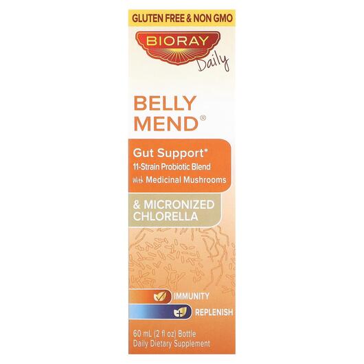 Основне фото товара Bioray, Belly Mend Gut Support, Пробіотики Безалкогольний, 60 мл