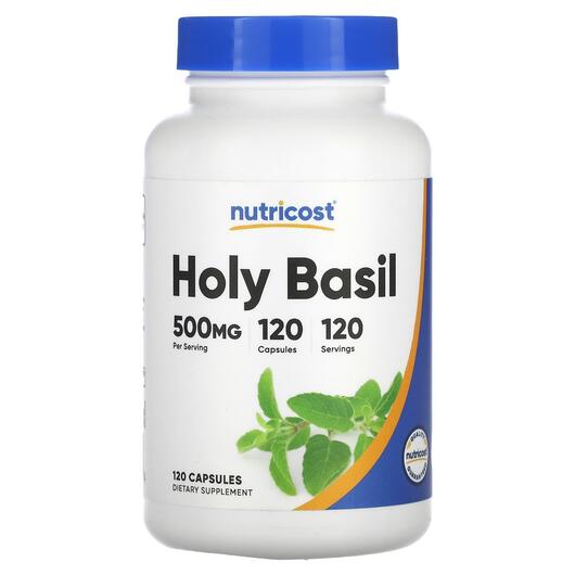 Основне фото товара Nutricost, Holy Basil 500 mg, Базилік, 120 капсул