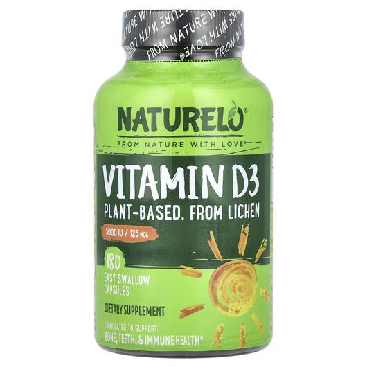 Основне фото товара Vitamin D3 Plant Based 5000, Вітамін D3 Холекальциферол, 180 капс
