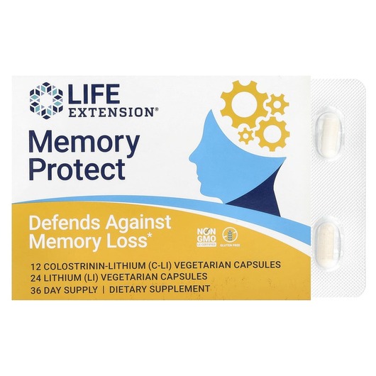Основне фото товара Life Extension, Memory Protect, Підтримка пам'яті, 36 капсул