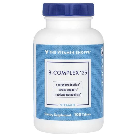 Основне фото товара TheVitaminShoppe, B-Complex 125, B-комплекс, 100 таблеток