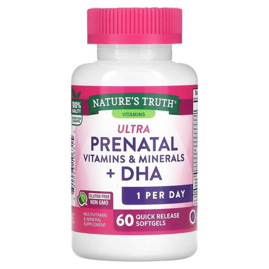 Основне фото товара Ultra Prenatal Vitamins & Minerals, Вітаміни для вагітних, 60