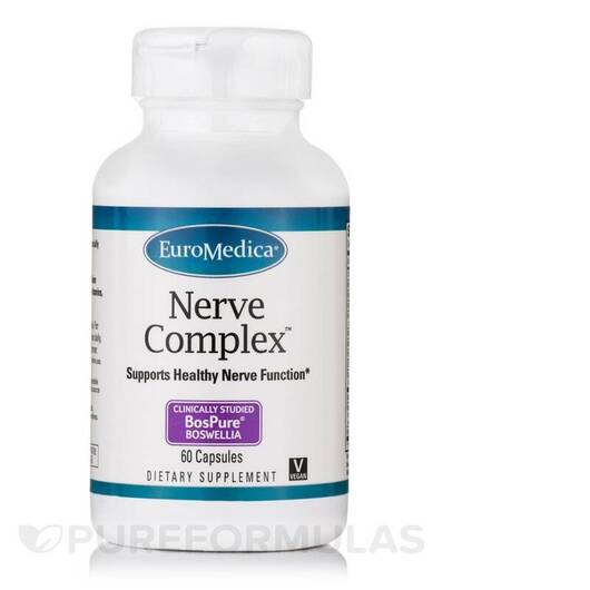 Основне фото товара EuroMedica, Nerve Complex, Підтримка мозку, 60 капсул