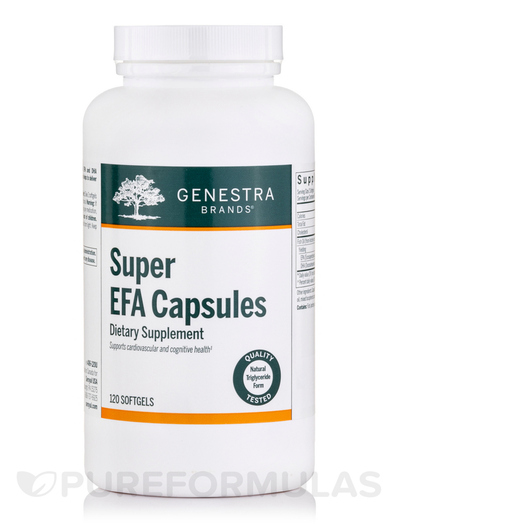 Основне фото товара Genestra, Super EFA Capsules, Омега 3 6 9, 120 капсул