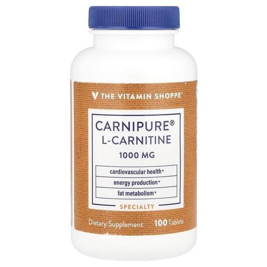 Основне фото товара Carnipure L-Carnitine 1000 mg, L-Карнітин, 100 таблеток
