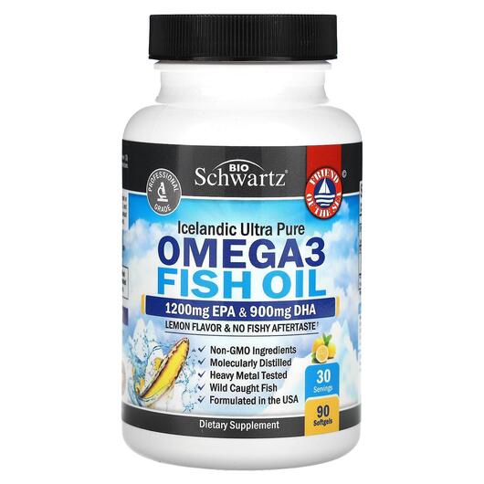 Основне фото товара BioSchwartz, Omega 3 Fish Oil, Омега 3, 90 капсул