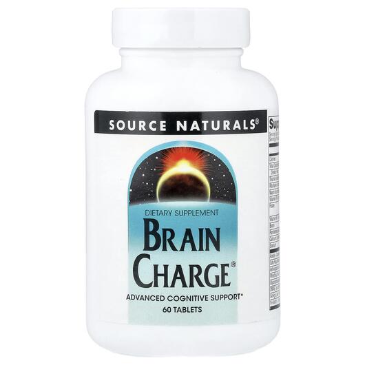 Основне фото товара Source Naturals, Brain Charge, Підтримка пам'яті, 60 Tabлets