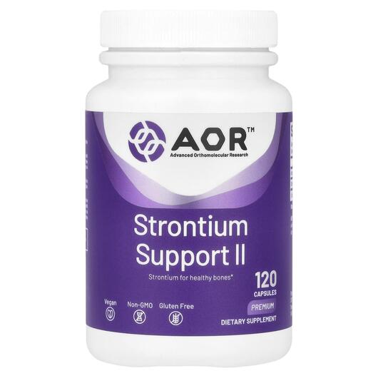Основне фото товара AOR, Strontium Support II, Стронцій, 120 капсул