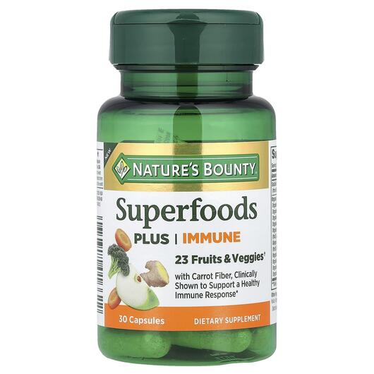Основне фото товара Nature's Bounty, Superfoods Plus Immune, Суперфуд, 30 капсул