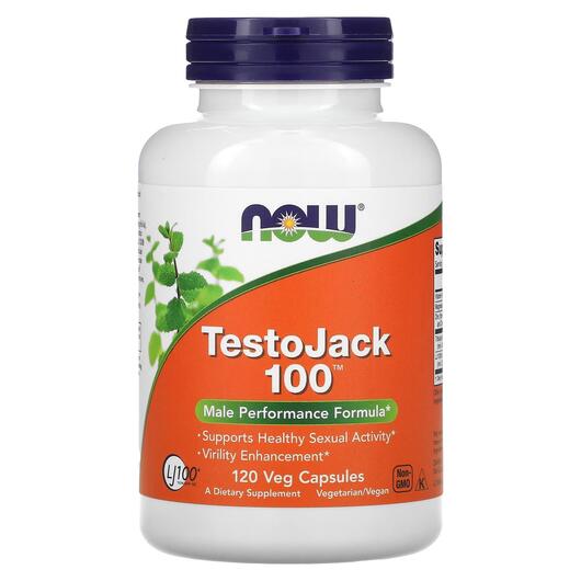 Основне фото товара NOW, TestoJack 100, Підтримка Лібідо, 120 капсул