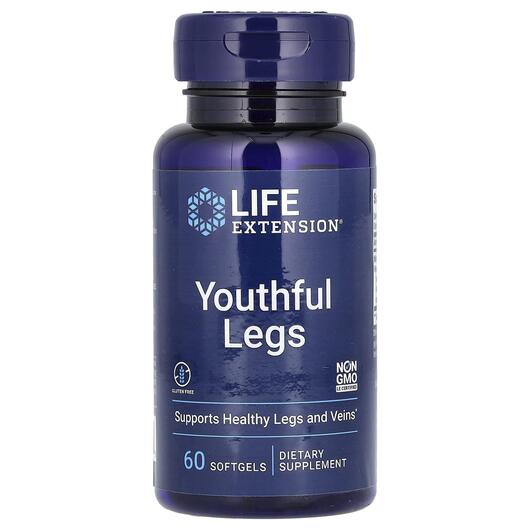 Основне фото товара Life Extension, Youthful Legs, Профілактика варікозу, 60 капсул
