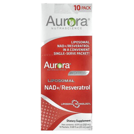 Основне фото товара Mega-Pack+ Liposomal NAD+ / Resveratrol, Нікотинамід НАД+, 10 шт