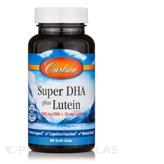 Основне фото товара Carlson, Super DHA plus Lutein, ДГК, 60 капсул