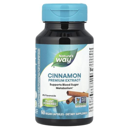 Основне фото товара Nature's Way, Cinnamon, Кориця стандартизована, 60 капсул